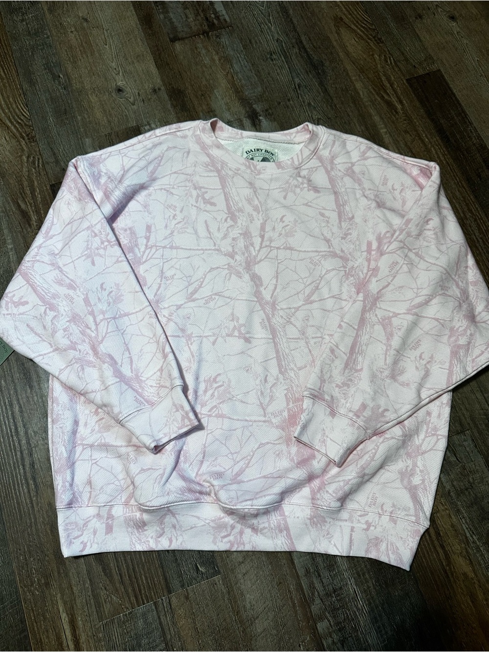 NWT Dairy Boy Crewneck Sweater - Pink Camo